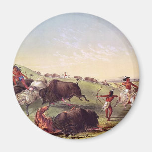 George Catlin - Buffalo Hunt Magneet