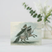 George Catlin - Warrior Briefkaart (Staand voorkant)