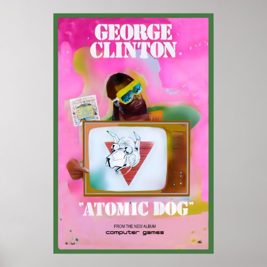 George Clinton Computer Games 1982 Promo Poster (Devant)