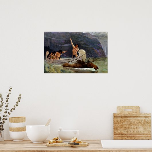 George de Forest Brush The Moose Chase Poster (Keuken)