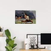 George de Forest Brush The Moose Chase Poster (Thuiskantoor)