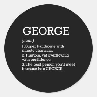 George Definition Gepersonaliseerde naam George Ronde Sticker