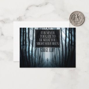 George Eliot Inspirerend Quote "Nooit te laat" Notitiekaartje