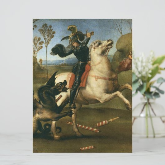 George en de Draak (door Raphael) Kaart (Staand voorkant)