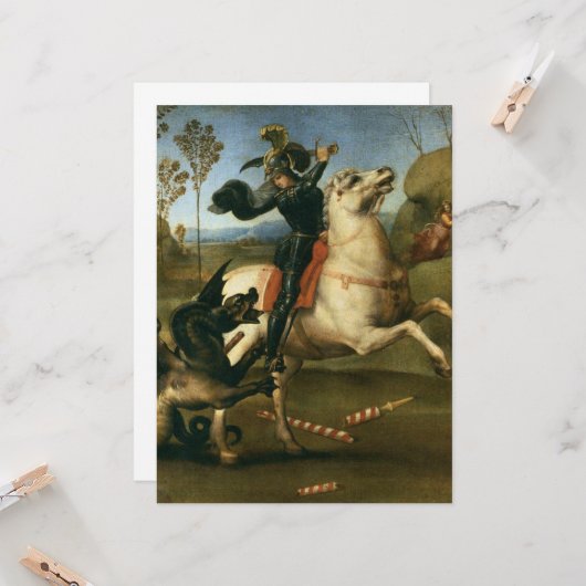 George en de Draak (door Raphael) Kaart (Voorkant / Achterkant in situ)