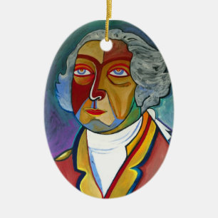 George en Martha Washington Keramisch Ornament