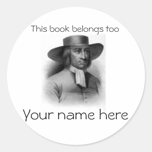 George Fox Boek Bord Ronde Sticker (Voorkant)