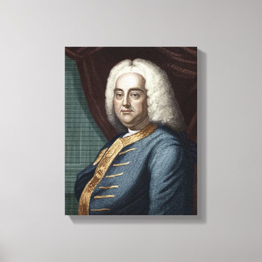 George Frederic Handel, gegraveerd door Thomson Canvas Afdruk (Voorkant)