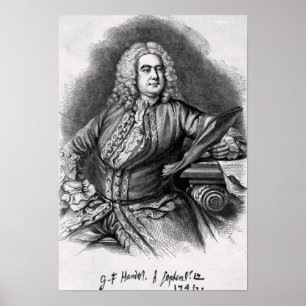 George Frederick Handel, 1749 Poster