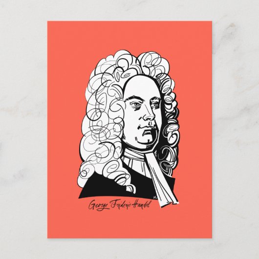 George Frideric Handel Briefkaart (Voorkant)