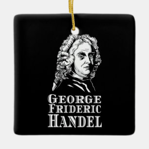 George Frideric Handel Portret Keramisch Ornament