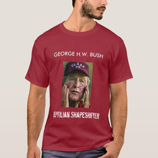 George H.W. Struik - Reptilian Shapeshifter T-shirt (Voorkant)