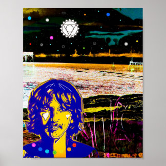 George Harrison Art print 'Pas op van donkere tint