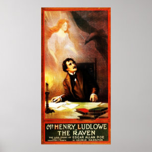 George Hazelton is de Raven Edgar Allan Poe 1908 Poster