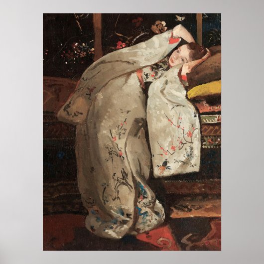 George Hendrik Breitner Meisje in een Witte Kimono Poster (Voorkant)