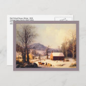 George Henry Durrie Red School House Briefkaart (Voorkant / Achterkant)