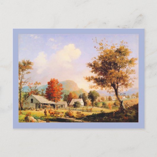 George Henry Durrie Rustic Cider Pressing Autumn Briefkaart (Voorkant)