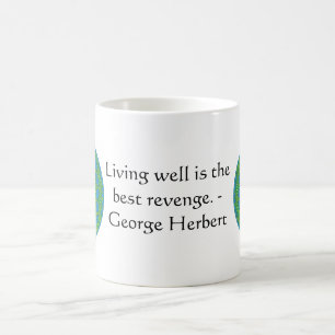 George Herbert Quote met prachtig design Koffiemok