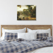 George Inness - De Ford oversteken Canvas Afdruk (Insitu (Slaapkamer))