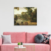 George Inness - De Ford oversteken Canvas Afdruk (Insitu (Woonkamer))