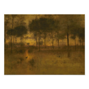 George Inness - Het huis van de Heron Foto Afdruk