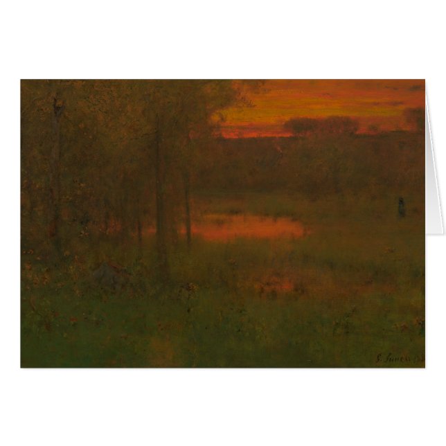 George Inness - Landscape, Sunset (Voorkant Horizontaal)
