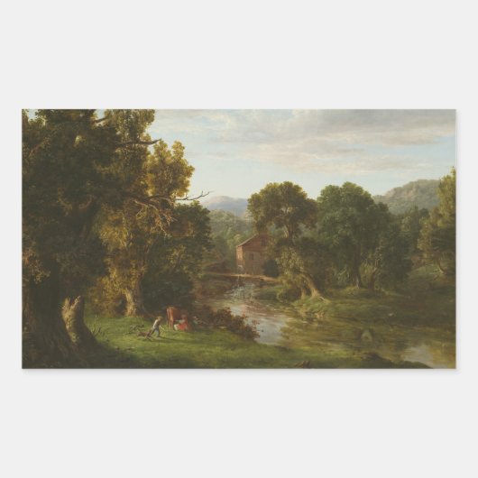 George Inness - The Old Mill Rechthoekige Sticker (Voorkant)