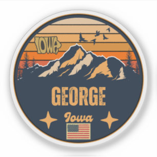 George, Iowa Ia, Verenigde Staten Sticker