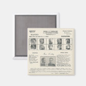 George Kelly FBI poster magneet (Voorkant / Achterkant)