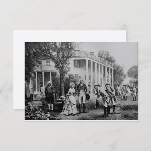 George & Martha, carte d'invitation/note de Mount  (Devant / Derrière)