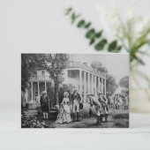 George & Martha, Mount Vernon Invitation/Note Card Kaart (Staand voorkant)