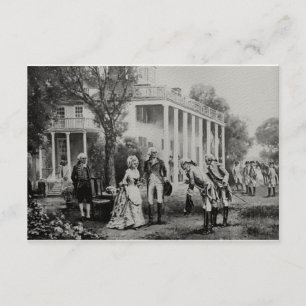 George & Martha, Mount Vernon Invitation/Note Card Kaart