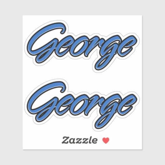 George Name blue Aufkleber Sticker Stickerset (Vel)