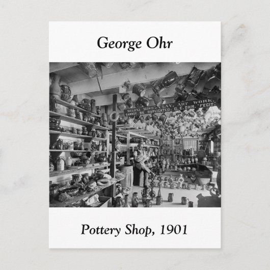 George Ohr Pottery Shop, 1901 Briefkaart (Voorkant)