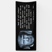George Orwell 1984 citaat Anti Trump Big Brother Spandoek (Verticaal)