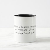 George Orwell citeert uit 1984 Two Tone Coffee Mok (Midden)