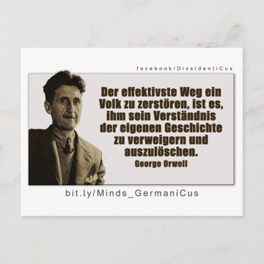George Orwell: Geschichte Briefkaart (Voorkant)