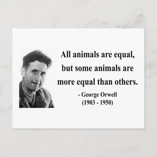George Orwell Quote 3b Briefkaart (Voorkant)