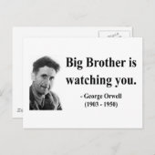 George Orwell Quote 5b Briefkaart (Voorkant / Achterkant)