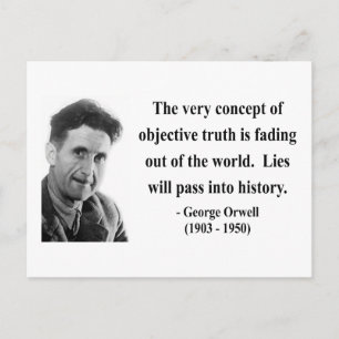 George Orwell Quote 7b Briefkaart