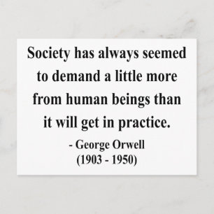 George Orwell Quote 8a Briefkaart