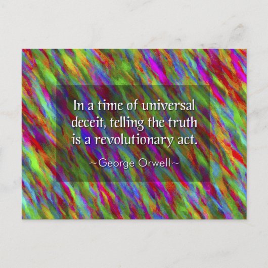 George Orwell Truth Briefkaart (Voorkant)