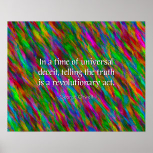 George Orwell Truth Quote Art Inspirerend Poster
