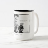 George Orwell vit | Rejet social | Mug bicolore (Devant droit)