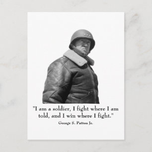 George Patton en Quote Briefkaart