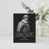 George Patton en Quote Briefkaart (Staand voorkant)