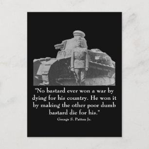 George Patton en Quote Briefkaart