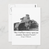 George Patton en Quote Briefkaart (Voorkant / Achterkant)