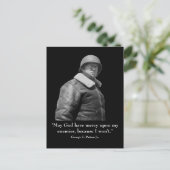 George Patton en Quote Briefkaart (Staand voorkant)