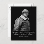 George Patton en Quote Briefkaart (Voorkant / Achterkant)
